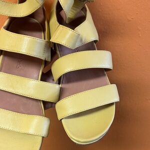 Elegant Yellow Strappy Sandals